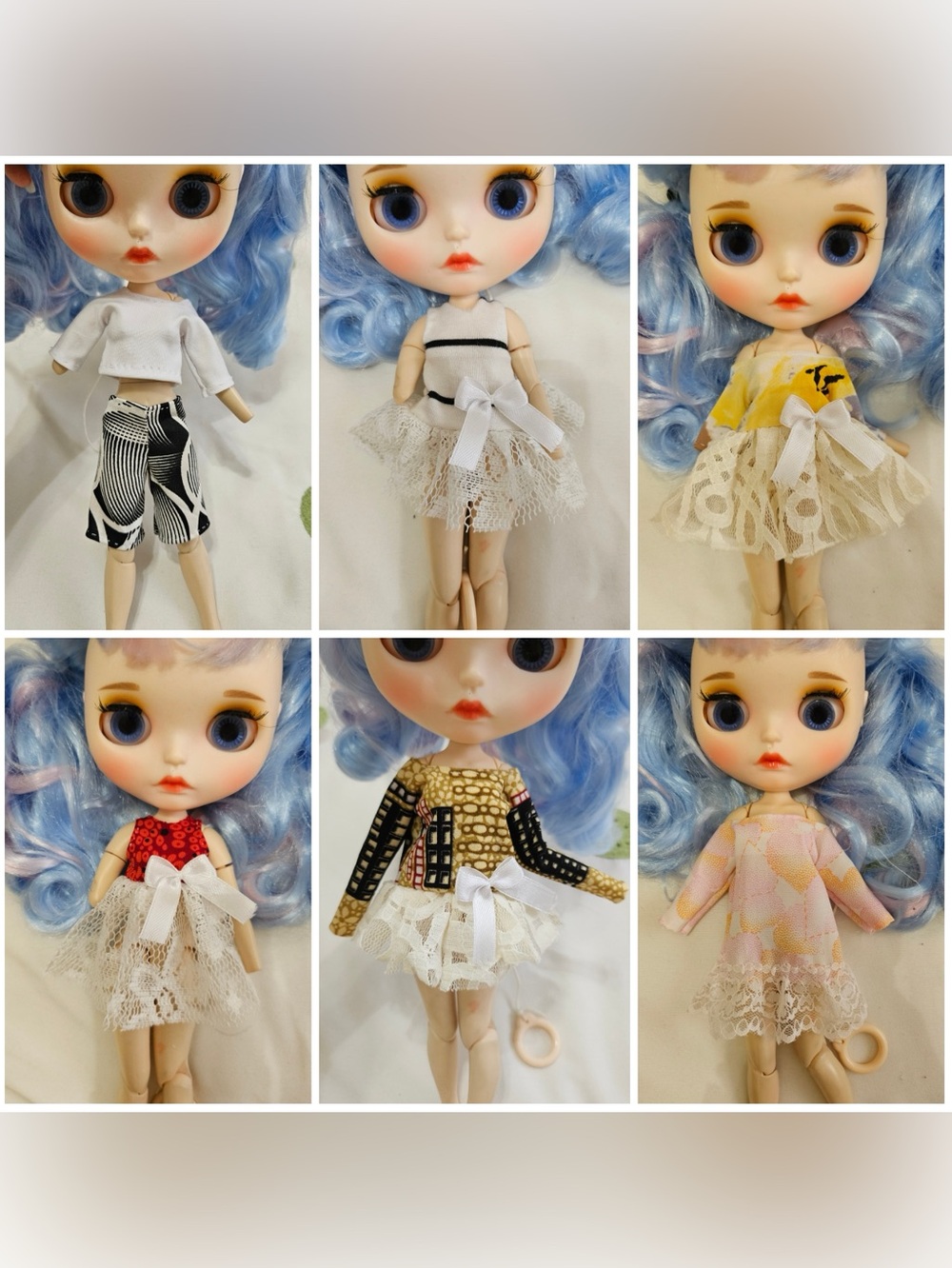 Blue-Haired Fashion Doll with Multi Outfit Set